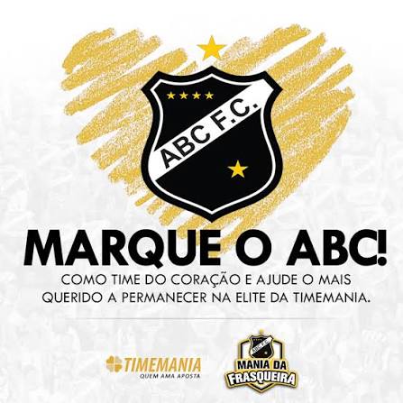 Sábado para apostar no Campeonato da Timemania e marcar o ABC como Time do Coração