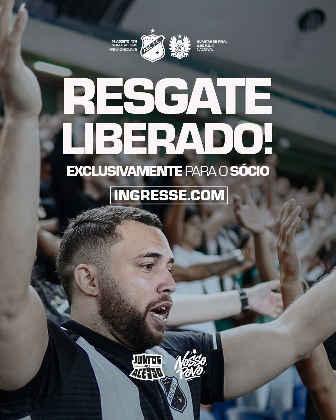 Liberado o check-in dos sócios para ABC x Nacional/AM