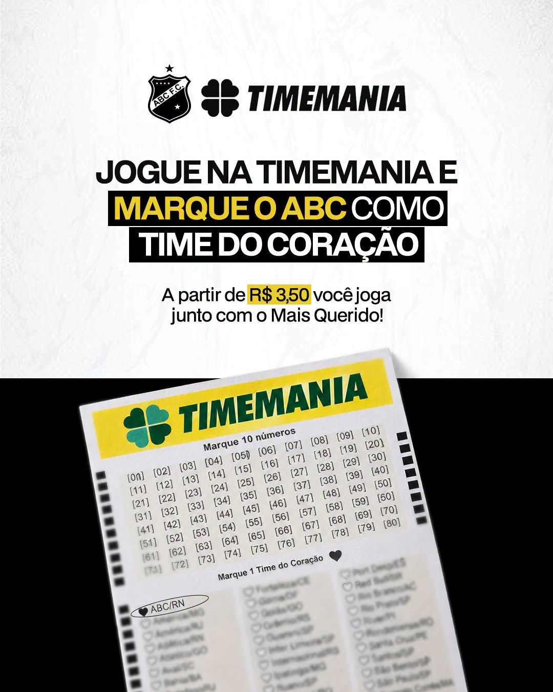 Domingo é dia de entrar em campo e apostar na Timemania