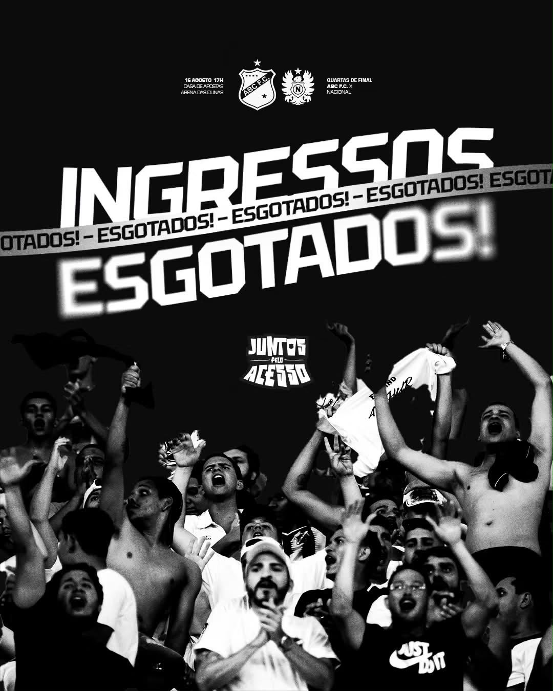 ABC x Nacional/AM: todos os ingressos estão esgotados